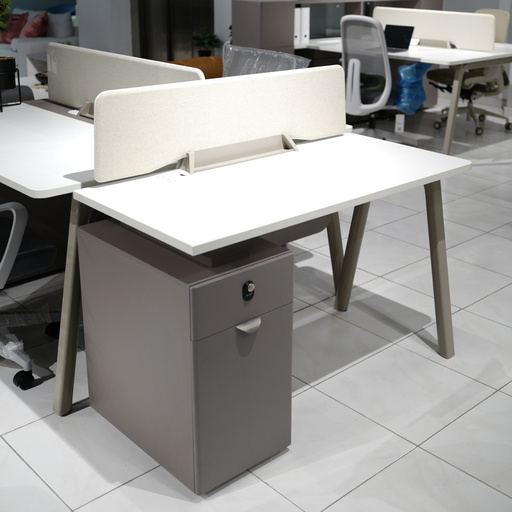 [MEST2455B] MESA ESCRITORIO MOD. STEEL - TOPE BLANCO -24"X55"- MODULO INTEGRADO - (S26-1)